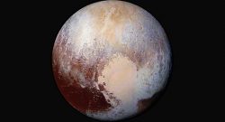 Dwarf planet Pluto in False Colour