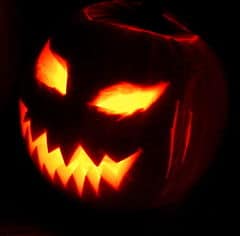 A jack-o'-lantern, one of the symbols of Halloween. Posted by 360onhistory.com