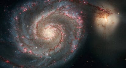 Whirlpool Galaxy and companion. Posted by 360onhistory.com