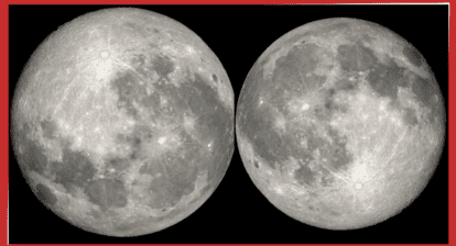 Lunar Phase Feb 17, 2022 Southern Hemisphere and Northern Hemisphere. Image: NASA