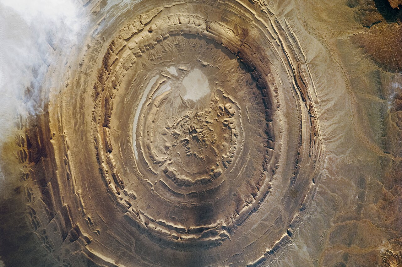 Image of the Richat Structure, Eye of the Sahara, from the International Space Station, 17 December 2011