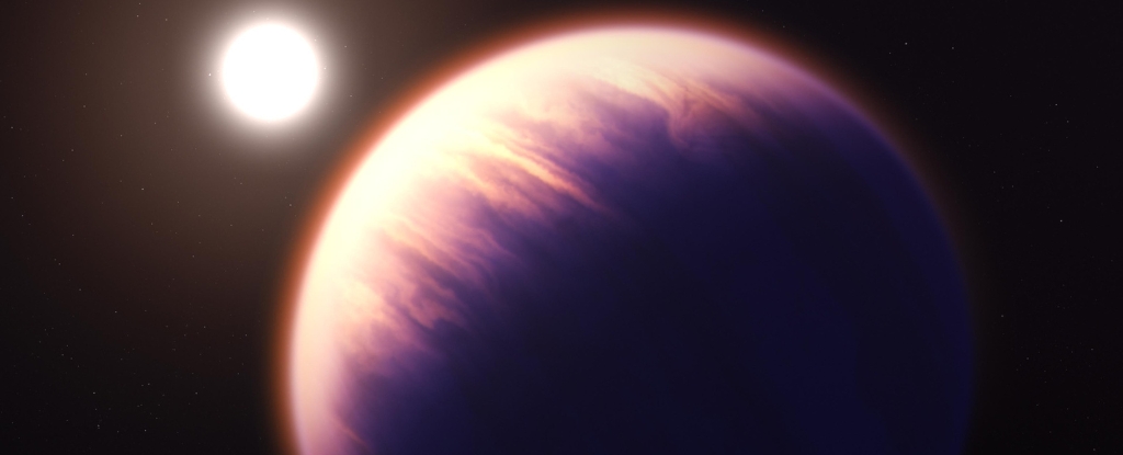 An artist's impression of a puffy cotton-candy world. (NASA, ESA, CSA, J. Olmsted/STScI)