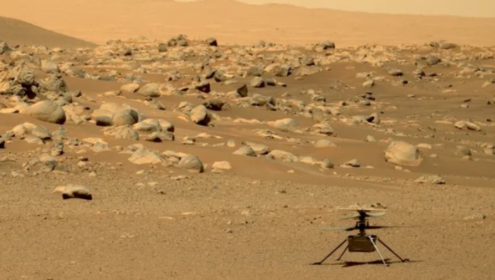 Ingenuity helicopter on Mars. (Image credit: NASA/JPL-Caltech/ASU/MSSS)