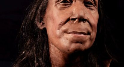 Reconstruction of the face of 75,000-year-old female Neanderthal from cave where species buried their dead. University of Cambridge