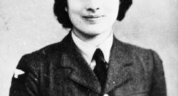 Hon. Assistant Section Officer Noor Inayat Khan (code name Madeleine), George Cross, MiD, Croix de Guerre avec Etoile de Vermeil. Noor Inayat Khan served as a wireless operator with F Section, Special Operations Executive. Black and white image, with Noor smiling, facing the camera, in her unifrom.