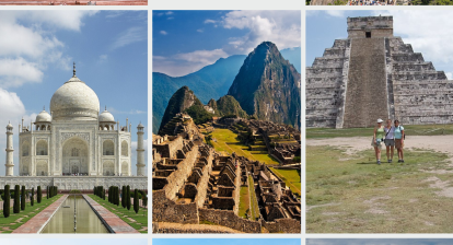 Collage of Modern Seven Wonders of the World plus 1