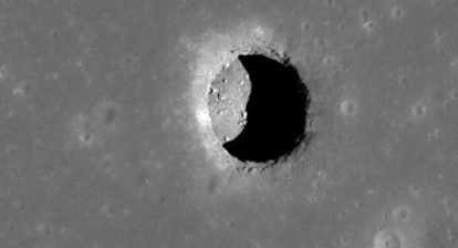 A cave on the Lunar Survace