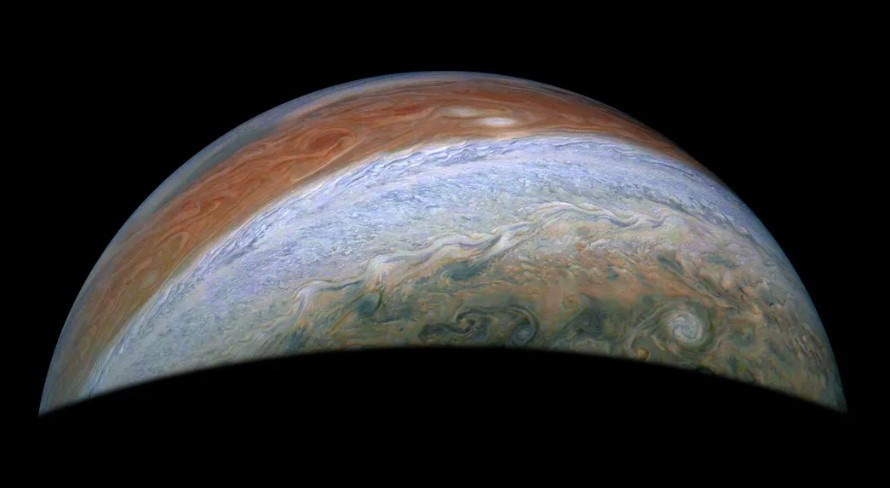 Image captured by Juno during its 66th perijove, then further processed by Jackie Branc. NASA / SwRI / MSSS / Jackie Branc CC BY 3.0