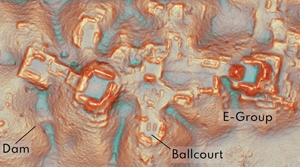 Map showing the ruins that were found in eastern Mexico, in Campeche. Credit: Auld-Thomas et al / Antiquity